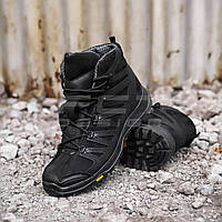 Черевики зимові Вікінг шкіра напіввовна чорні