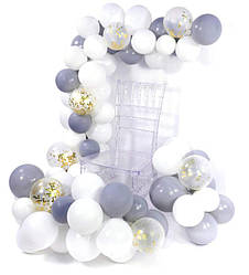 Гірлянда арка з повітряних кульок для фотозони (комплект 100 шт) 10014