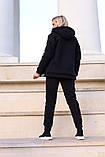 Зимовий спортивний костюм на овчині чорного кольору від YuLiYa Сһимасһепко, фото 3