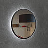 Кругле дзеркало у чорному кольорі з підсвічуванням 60 см, фото 3