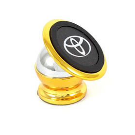 Магнітний тримач в авто Золотий Toyota подарунок