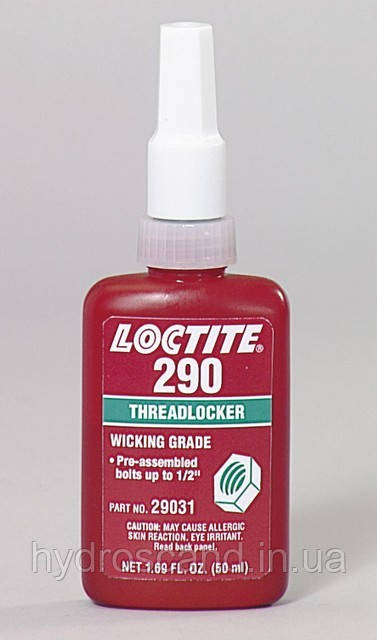 Капілярний фіксатор різьби Loctite 290 (Локтайт 290) , до М6 (до 0,05 мм), до +150°C, 50 мл