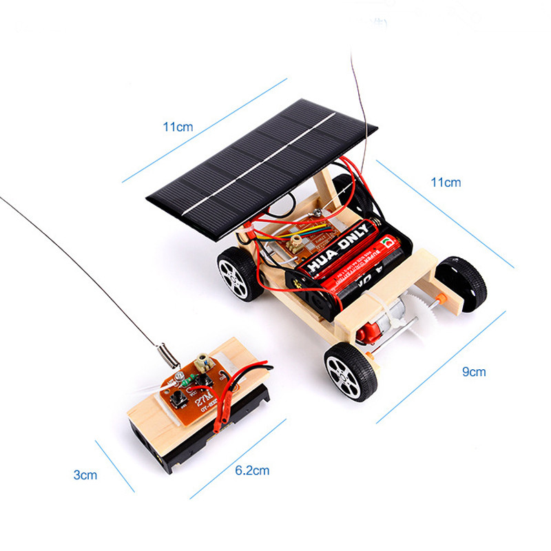 Машинка на сонячній батареї радіокерована, конструктор дитячий — виріб