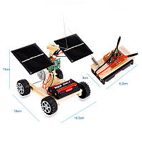 Машинка з двома сонячними панелями, радіокерована, конструктор дитячий — виріб
