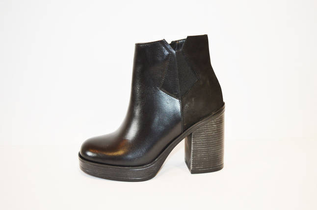 Ботильйони на високих підборах Laura Messi 1621 38 Чорні шкіра, фото 1