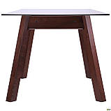 Обідній стіл AMF Брайтон 1500х900х750 мм горіх світлий скло прозоре, фото 4