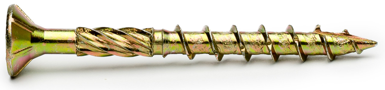 Шуруп конструкційний 6х100 мм. типу Spax по дереву c потайною головкою жовтий цинк, фото 1