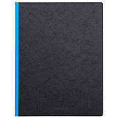 Блокнот А4 чорний нелінійований FACT!plus 96 аркушів синій корінець Brunnen