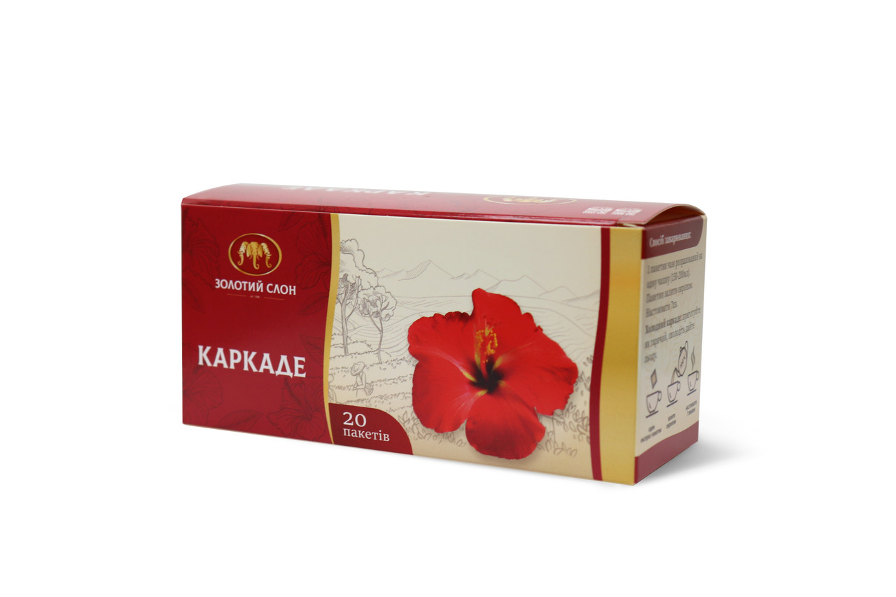 Чай Золотий Слон чорний Каркаде ф/п 20*1,3г б/я
