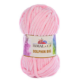 Пряжа велюрова Dolphin Big, колір Рожевий