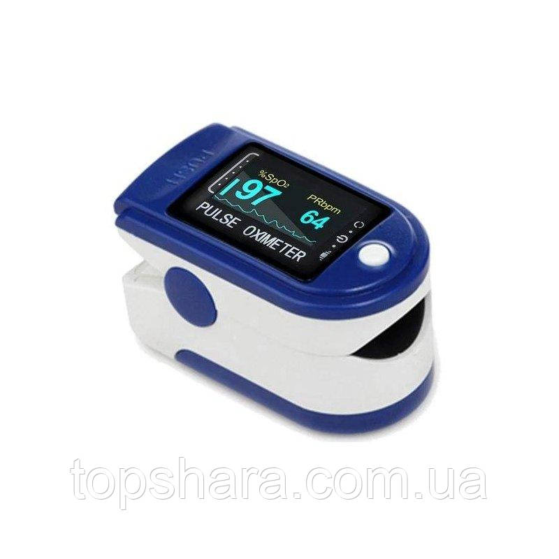Вимірювач пульсу пульсометр на палець, компактний Пульсоксиметр Fingertip Pulse Oximeter LK87, фото 1