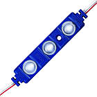 Світлодіодний модуль BRT XG192 5630-3 led W 1,5 W BLUE, 12 В, IP65 синій із лінзою напівсфера, фото 3