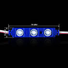 Світлодіодний модуль BRT XG192 5630-3 led W 1,5 W BLUE, 12 В, IP65 синій із лінзою напівсфера, фото 4