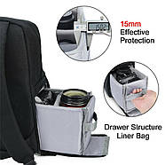 ФотоРюкзак Caden L5 BLACK чорний для фото/відео, фото 3