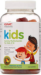 Вітаміни для дітей 2-12 років GNC Gummy Multivitamin for Kids 2-12 -120 жувальних цукерок