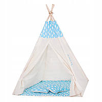 Дитячий намет (вігвам) Springos Tipi XXL TIP05 White/Sky Blue