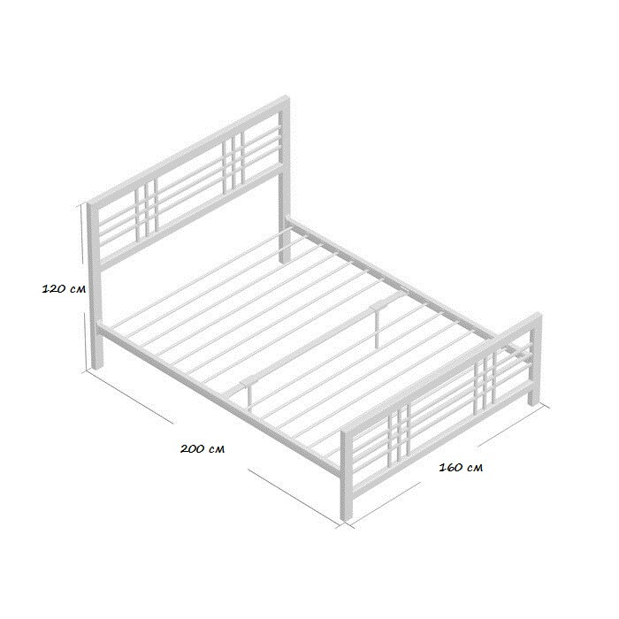 Кровать GoodsMetall металлическая в стиле LOFT 2000х1600х1200 К101 - фото 4 - id-p1289117573
