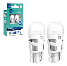 Світлодіодні лед лампи Philips ULTINON LED цоколь T10 (W5W) світло 4000К, габарити, підсвічування, ОРИГІНАЛ, фото 3
