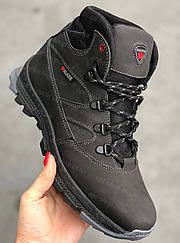 Черевики дитячі зимові шкіряні для/на хлопчика підліткові, черевики зимові на хлопчика (код:ВЛ-33-сірий)