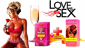 Набір жіночих збудників Rasputnica + Forte LOVE: подвійний ефект! 2 флакони по 30 мл + подарунок!