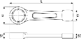 КЛЮЧ НАКИДНОЙ УДАРНЫЙ YATO М46 Х 240 ММ, фото 2