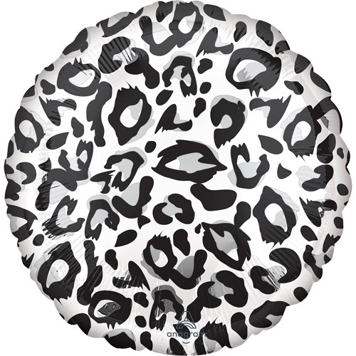 A 18" Snow Leopard Foil Balloon. Фольгована куля леопардова