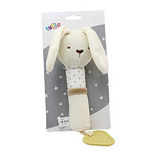 Брязкальце-пищалка плюшева Tulilo Caramel Rabbit Кролик 17см