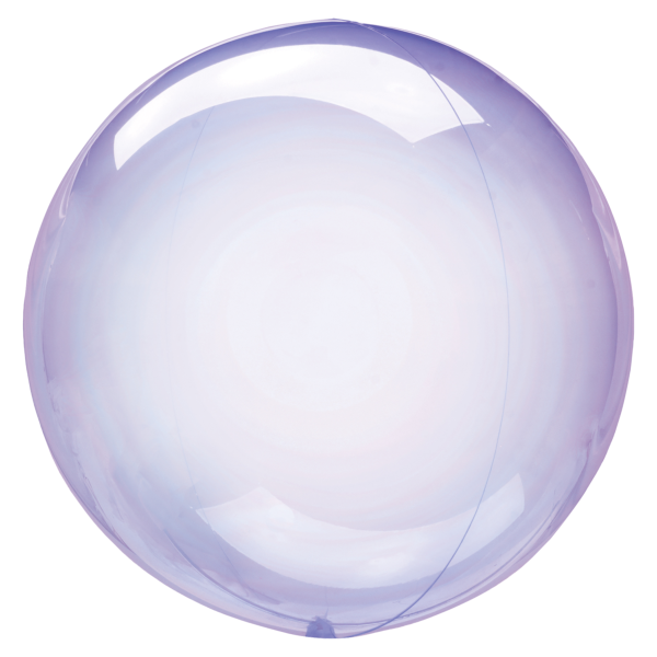 A 20" Purple Crystal Clearz Balloon. Бабл Прозорий Бузковий Кристал