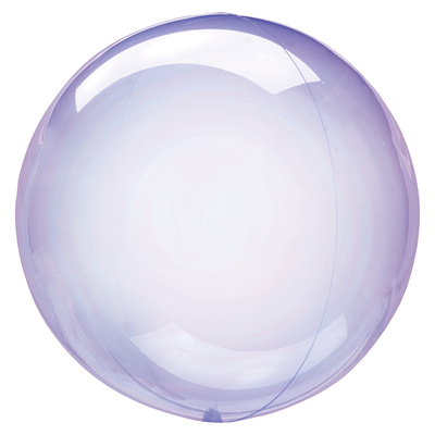 A  10" Purple Crystal Clearz Petite Balloon. Куля бабл Прозора Бузкова Кристал