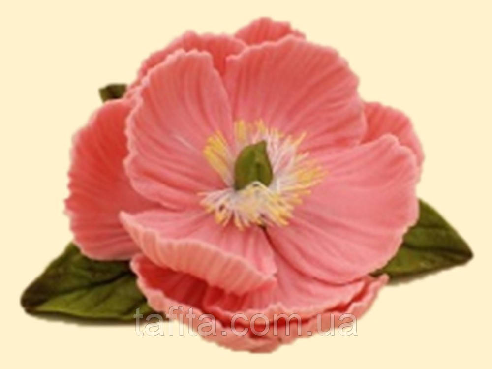 Півонія рожева з листиками 60 мм