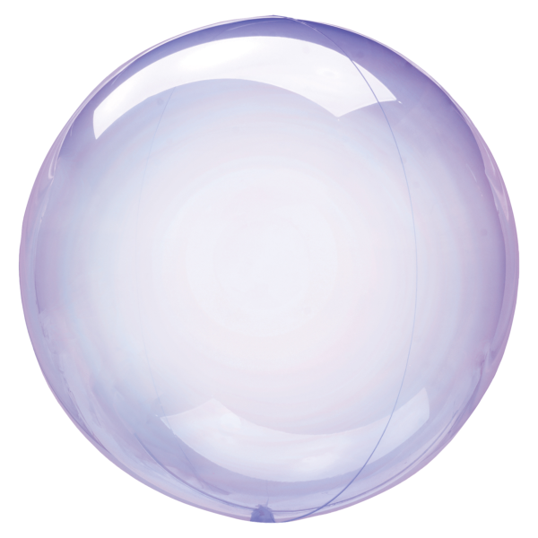 A  10" Purple Crystal Clearz Petite Balloon. Куля бабл Прозора Бузкова Кристал