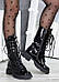 Осінні жіночі демісезонні черевики-берці чорні лакові на шнурівці (код:W-7514-28), фото 7