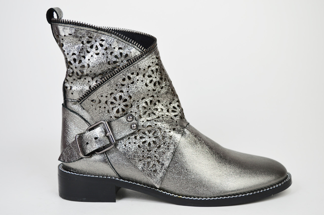 Черевики демісезонні Guero 0091134 36 Платина шкіра