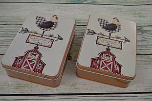 Жерстяна коробка 190х135х55мм принт No3