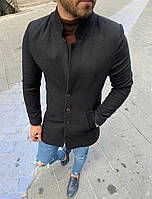 Мужское зимнее пальто черное (еврозима) приталенное мужские пальто длинные, молодежные S, M, L, XL, XXL L