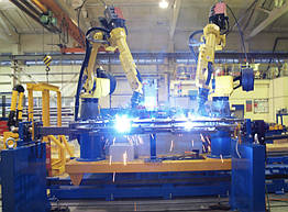 Роботизований комплекс для складання і зварювання стінок пересувних контейнерів