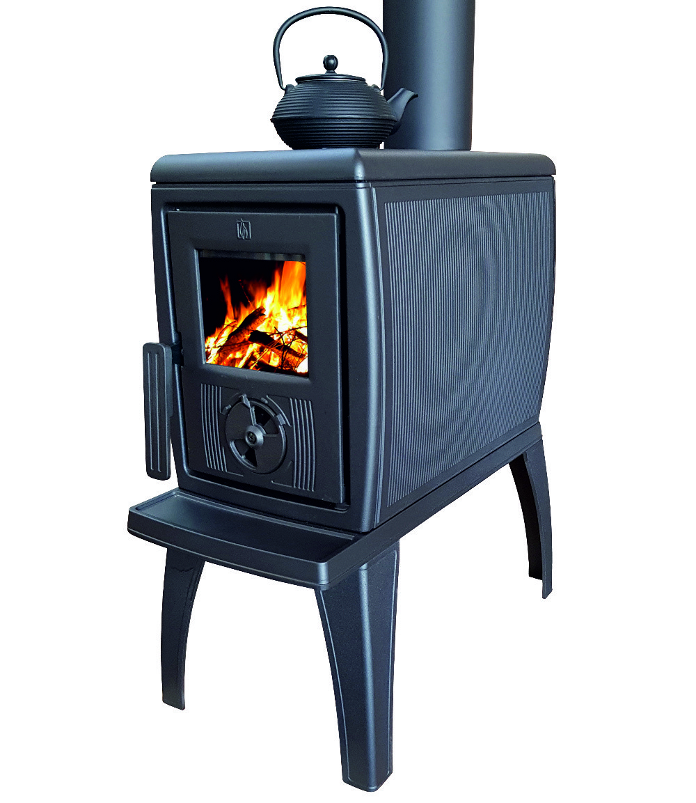 Чавунна піч-камін на ніжках Plamen Trenk 11 кВт (з подвійним дозжигом)