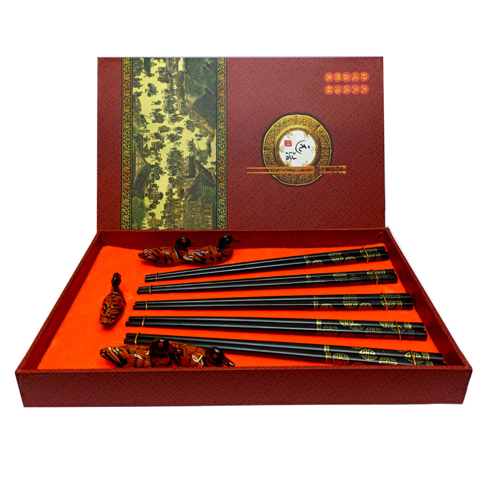 Палички для їжі у футлярі 5 пари "Іерогліф"