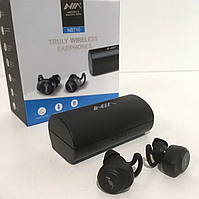 Бездротові навушники NIA NB710 Bluetooth 5.0 гарнітура кейс 400mAh Сенсор Чорні