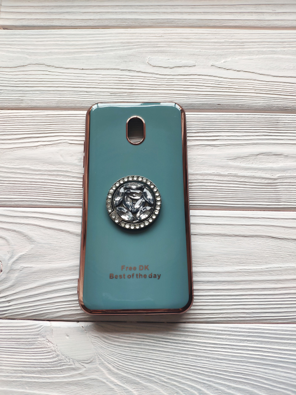 Чохол Ring Stones для Xiaomi Redmi 8A силіконовий бампер Сіро-блакитний