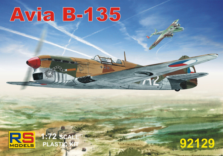 Пластикова модель 1/72 RS models 92129 Чехословацький винищувач Avia B-135, фото 1