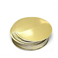 Подложка для пирожных золото/серебро 9 см