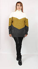 Теплий подовжений светр, з кишенями Darkwin (Туреччина) рр 54-64