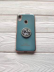 Чохол Ring Stones для Samsung Galaxy M11 2020 / M115F силіконовий бампер (сіро-блакитний (рожевий обідок)