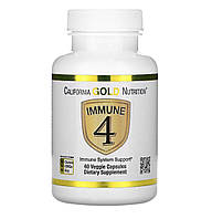 California Gold Nutrition Immune 4, засіб для зміцнення імунітету, 60 рослинних капсул
