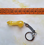 Брелок 100% натуральний матовий бурштин вага 8 г, фото 5