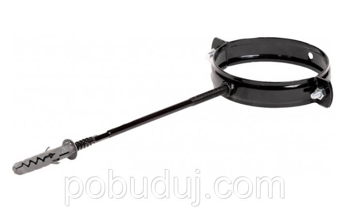 Тримач труби Profil металевий L100 100 чорний, фото 1