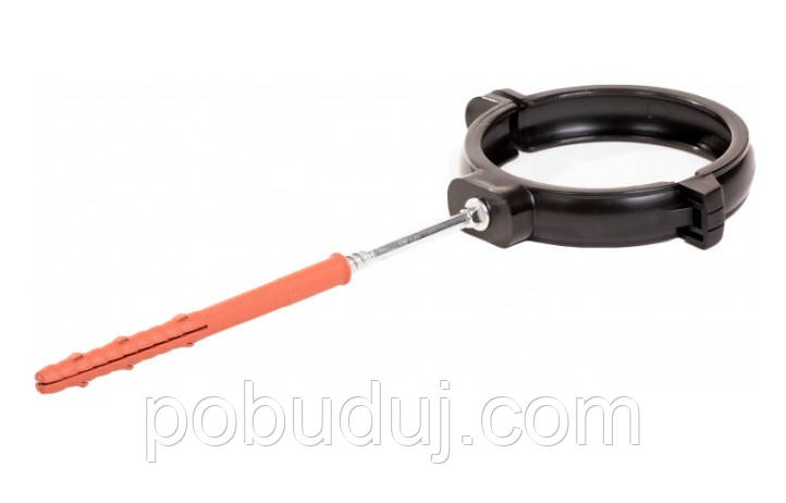 Тримач труби Profil пластиковий L160 100 чорний, фото 1