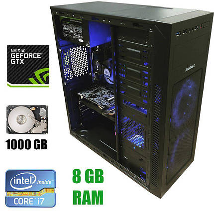 GameMax MT520 LED Fan New / Intel Core i7-3770 (4(8) ядра по 3.4 - 3.9 GHz) / 8 GB DDR3 / 1000 GB HDD /, фото 1