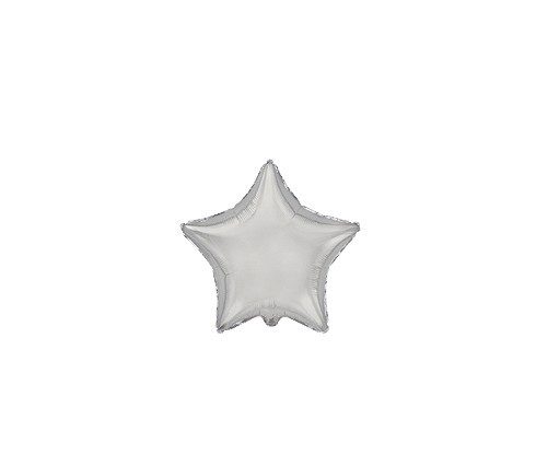 Фольгована кулька Flexmetal зірка 4" серый 43см